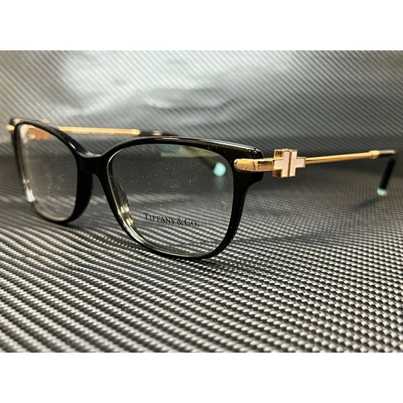 Tiffany Black Rectangle 54mm Eyeglasses! New